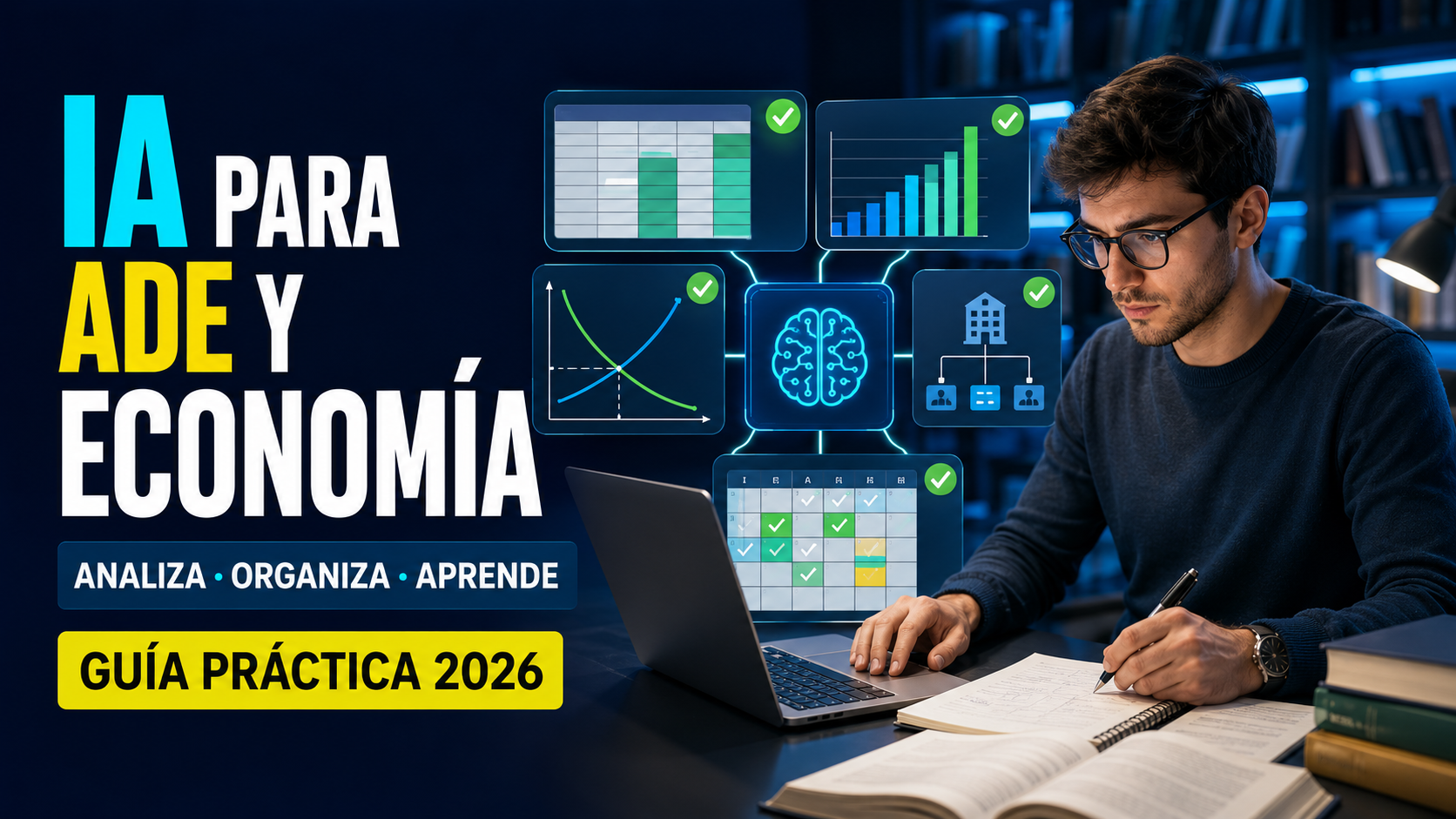 IA para estudiar ADE y Economía: guía práctica 2026