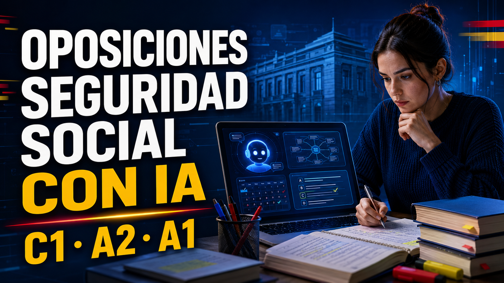 Oposiciones Seguridad Social con IA: C1, A2 y A1