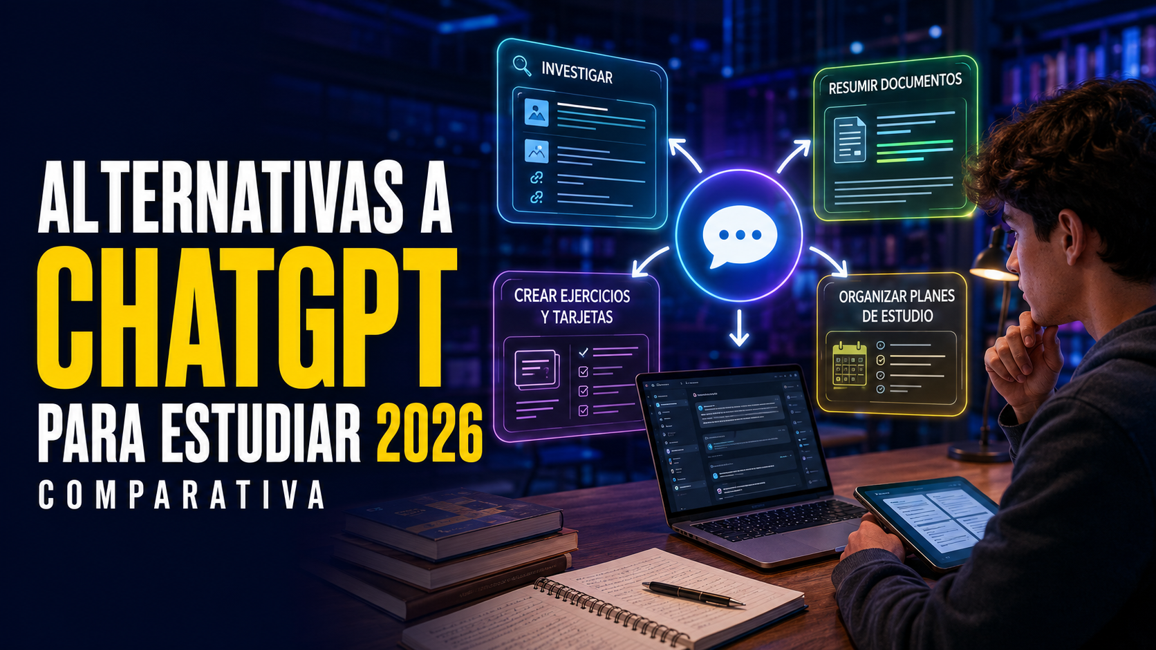 Alternativas a ChatGPT para estudiar en 2026: comparativa