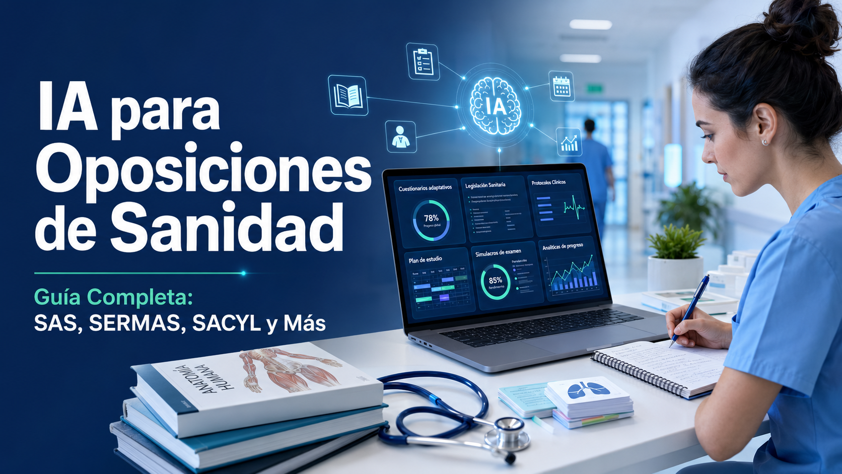 IA para Oposiciones de Sanidad | SAS, SERMAS, SACYL y más