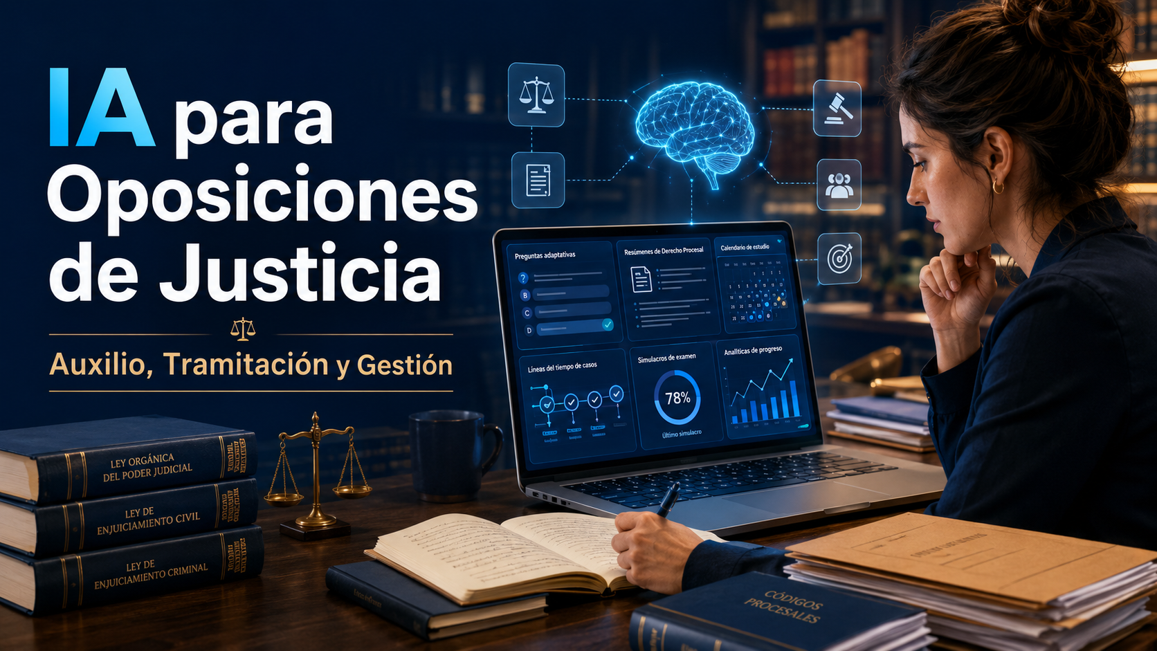 IA para Oposiciones de Justicia | Guía completa Auxilio, Tramitación y Gestión