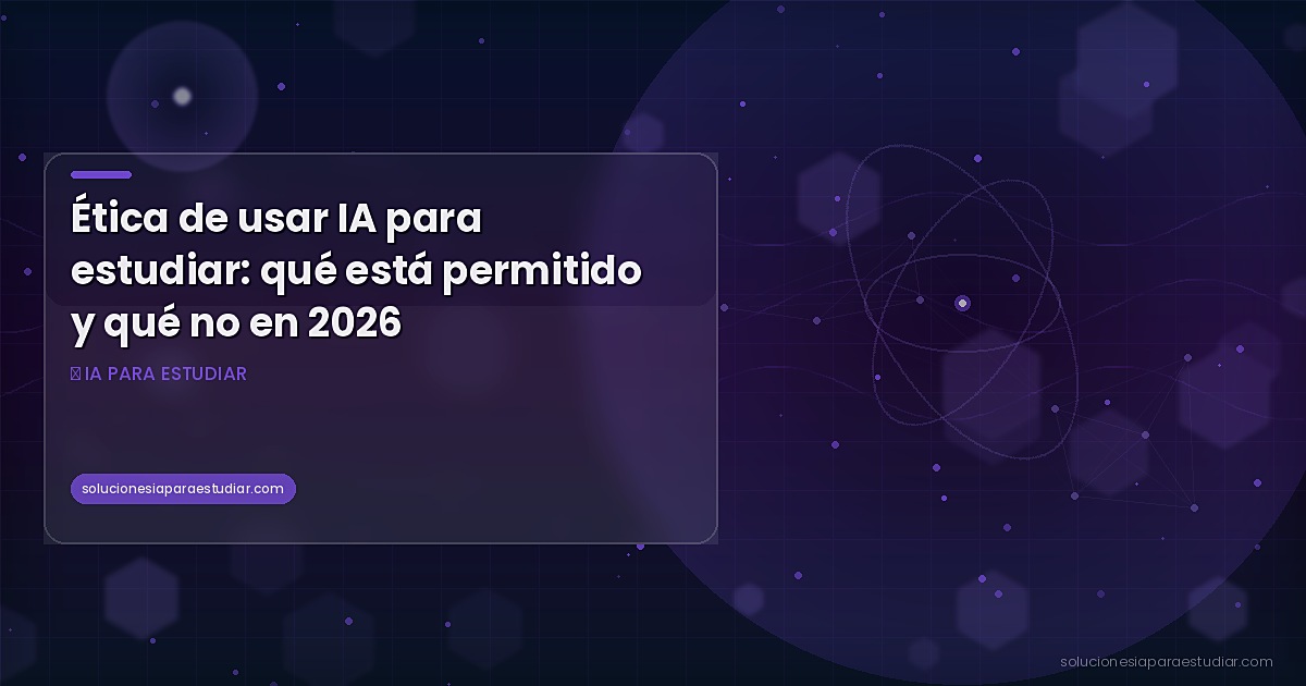 Ética de usar IA para estudiar: qué está permitido y qué no en 2026