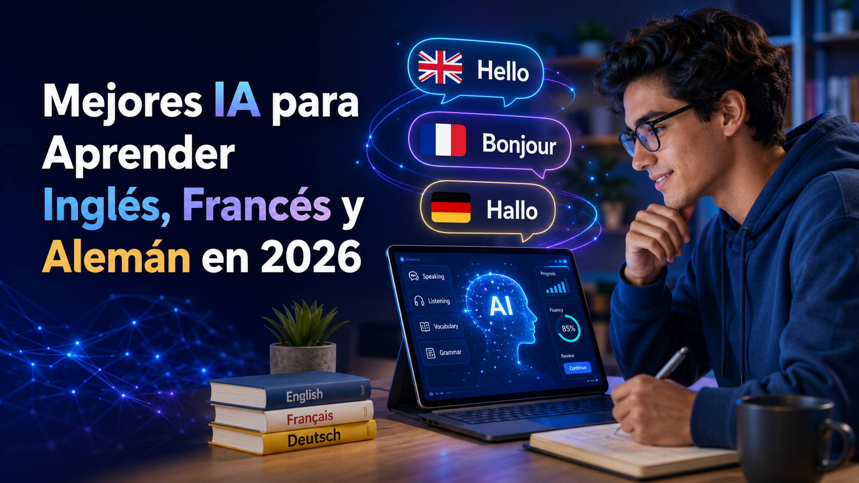 Mejores IA para Aprender Inglés, Francés y Alemán en 2026